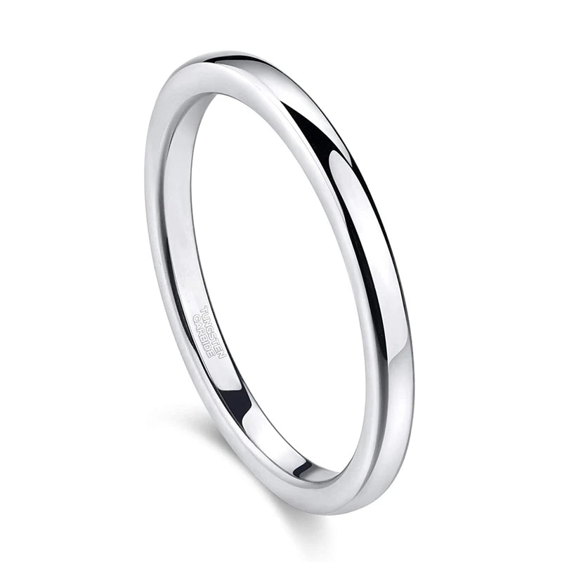 tungsten ring womens thin wedding ring 2mm