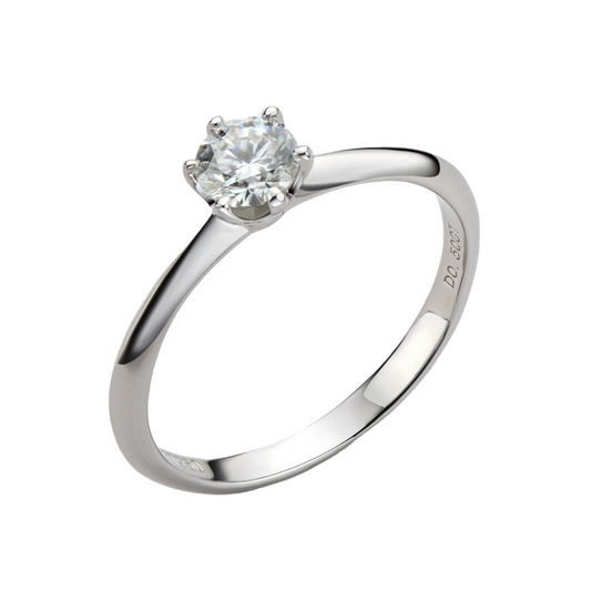 half carat solitaire diamond ring moissanite gemstone Holloway Jewellery