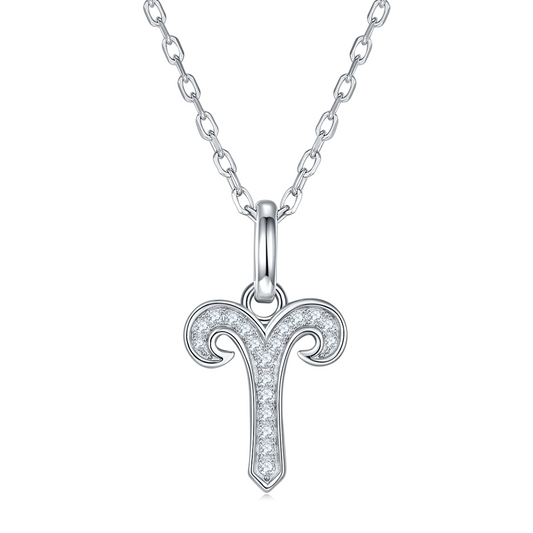 Star Sign Moissanite Diamond Pendant Necklace 925 Sterling Silver