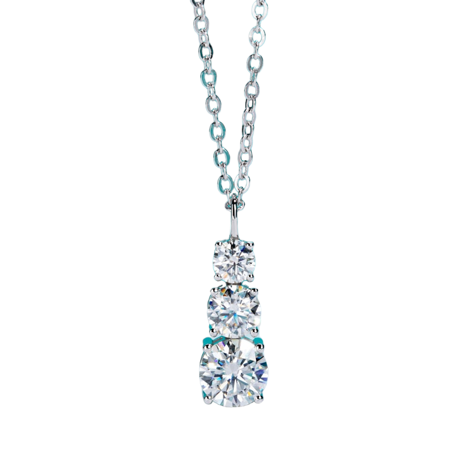 Moissanite Pendant Necklace Sterling Silver NZ