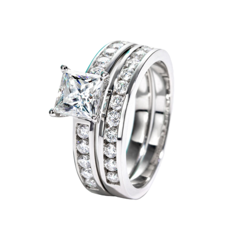 Moissanite Ring Set Holloway Jewellery Engagement Wedding Ring