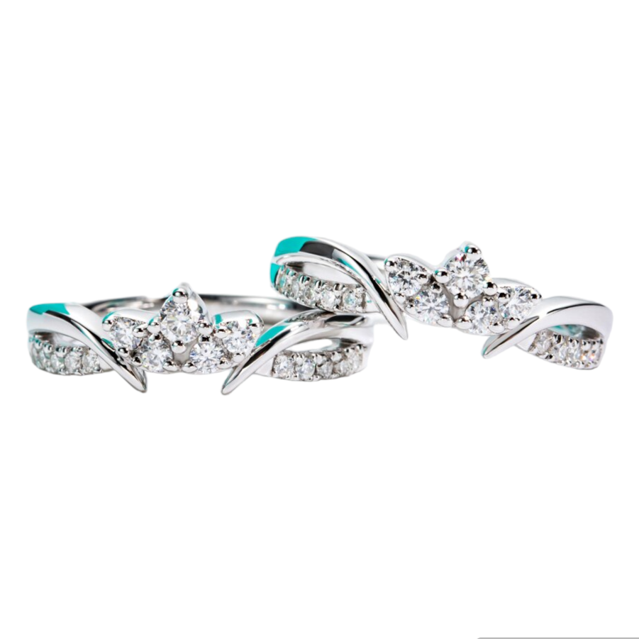 Moissanite Diamond Ring Set