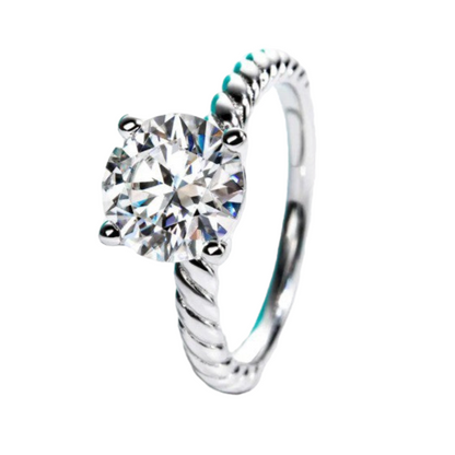 Holloway Jewellery 2 Carat Moissanite Diamond Solitaire Engagement Ring