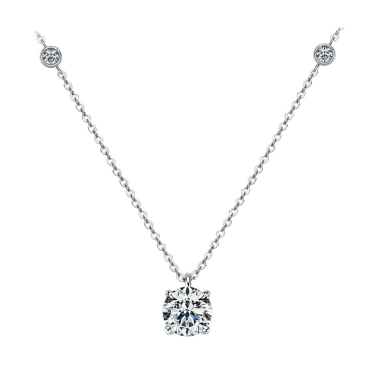2ct moissanite necklace Holloway Jewellery 