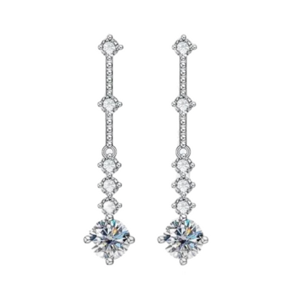 Moissanite Diamond Dangle Drop Earrings Holloway Jewellery Australia