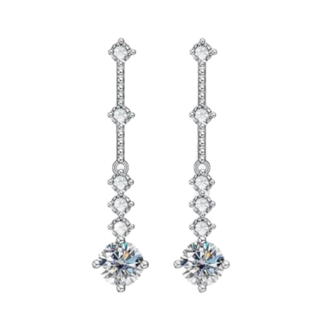 Moissanite Diamond Dangle Drop Earrings Holloway Jewellery Australia