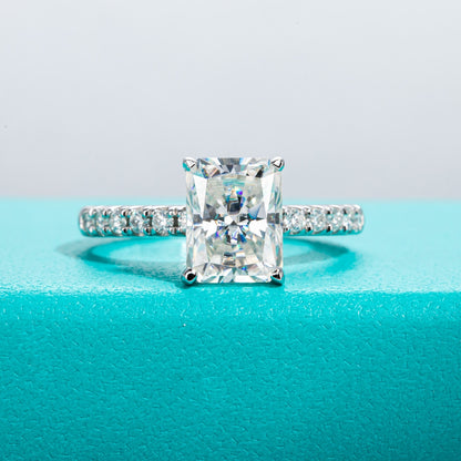 3ct Radiant Moissanite Diamond Engagement Ring