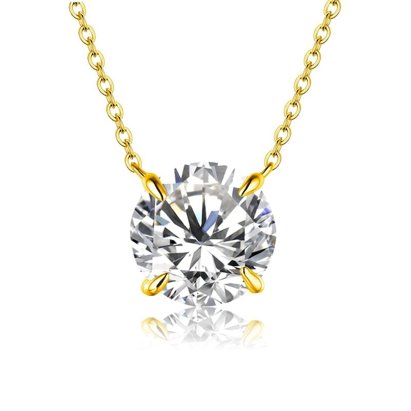 yellow gold plated 1ct moissanite pendant