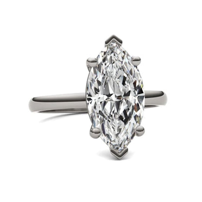 Marquise Cut Moissanite Diamond Ring