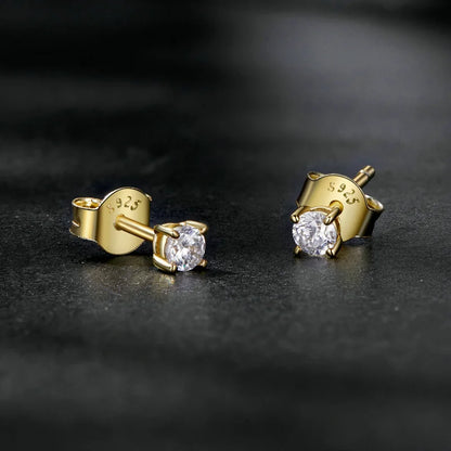 Holloway Jewellery Moissanite Diamond 4 Prong Stud Earrings