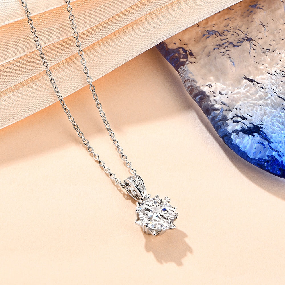 2 carat diamond necklace moissanite diamond Holloway Jewellery UK