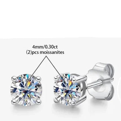 Moissanite Diamond Stud Earrings Australia