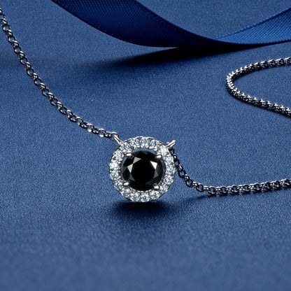 Holloway Jewellery Black Moissanite Diamond Necklace 