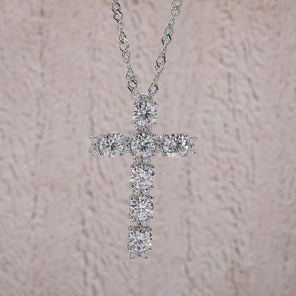 Cross Moissanite Diamond Necklace NZ