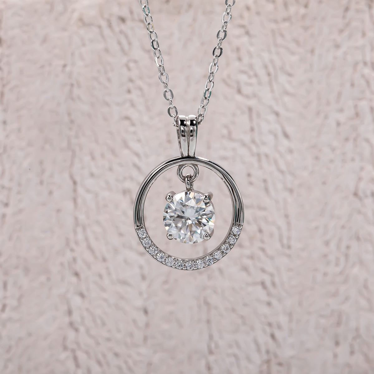 Holloway Jewellery Moissanite Diamond Pendant Necklace UK