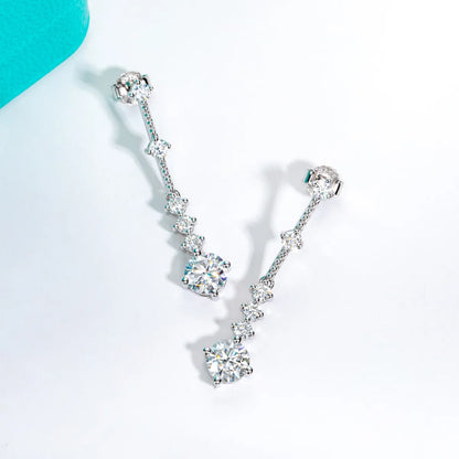 Holloway Jewellery Moissanite Diamond Dangle Drop Earrings