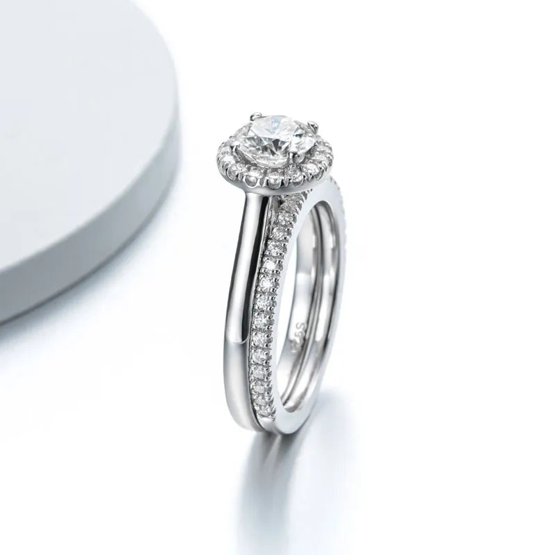 Holloway Jewellery UK moissanite diamond bridal ring set UK