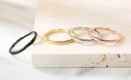 thin tungsten rings womens