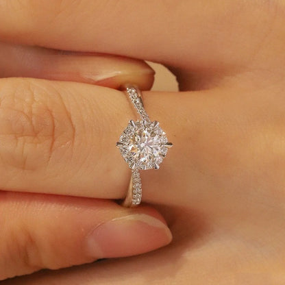 Holloway Jewellery Resizable Moissanite Diamond Ring 