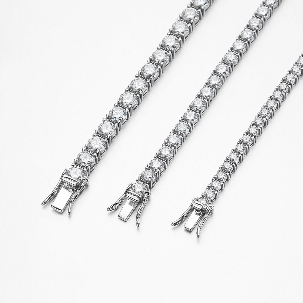 moissanite diamond tennis bracelet holloway jewellery 3mm 4mm 5mm 