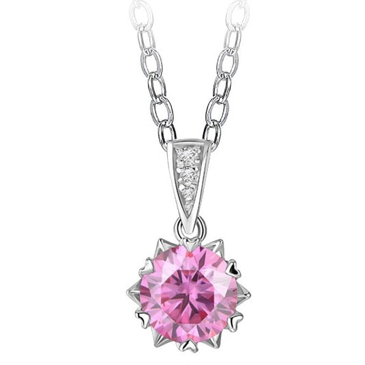 1ct pink moissanite necklace Holloway Jewellery