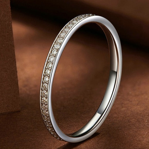 Moissanite Diamond Eternity Ring UK