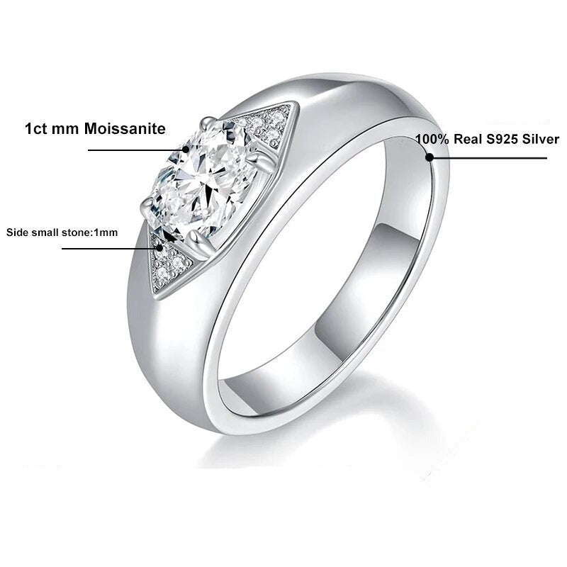 Holloway Jewellery Oval Cut Moissanite Diamond Ring