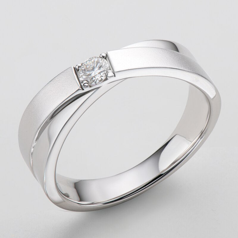 Sterling Silver Moissanite Diamond Ring Australia