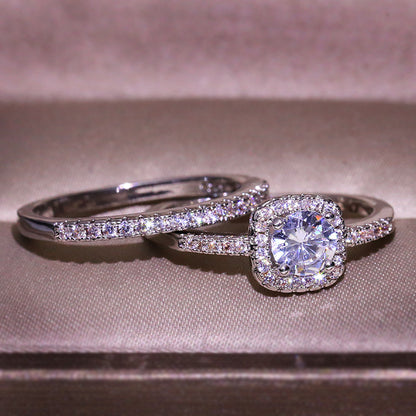 Moissanite Diamond Ring Set Engagement US