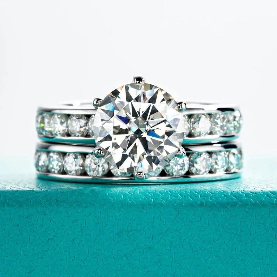 Moissanite Diamond Engagement Ring Wedding Ring