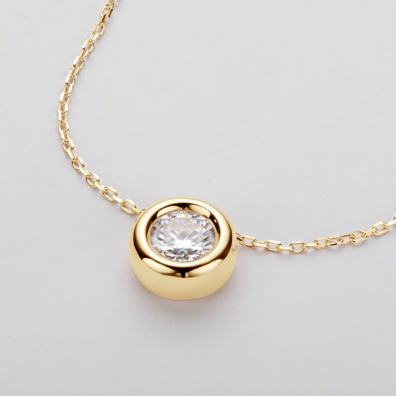 Bezel Set Diamond Necklace Holloway Jewellery Gold