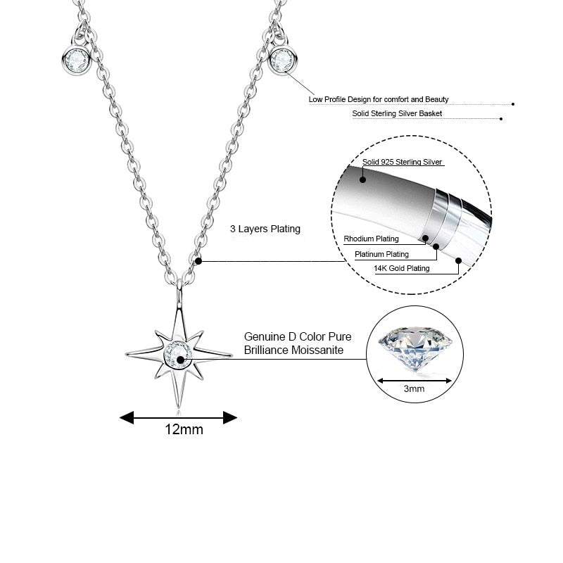 Holloway Jewellery NZ Moissanite Diamond Star Pendant