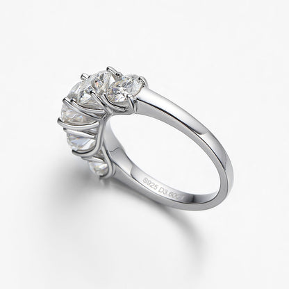 Moissanite Diamond Ring Sterling Silver Australia