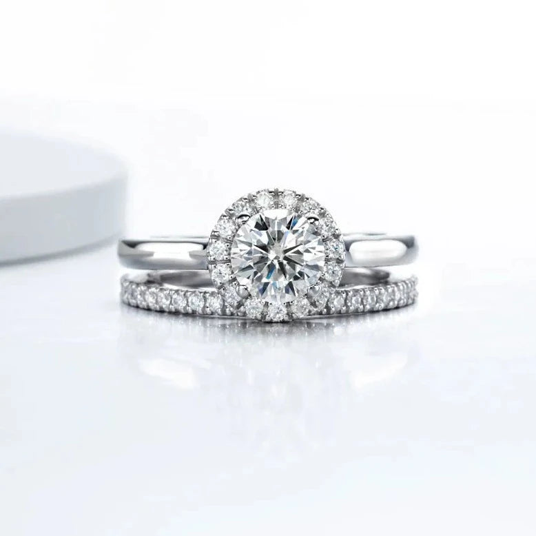 moissanite engagement ring set UK Holloway Jewellery UK