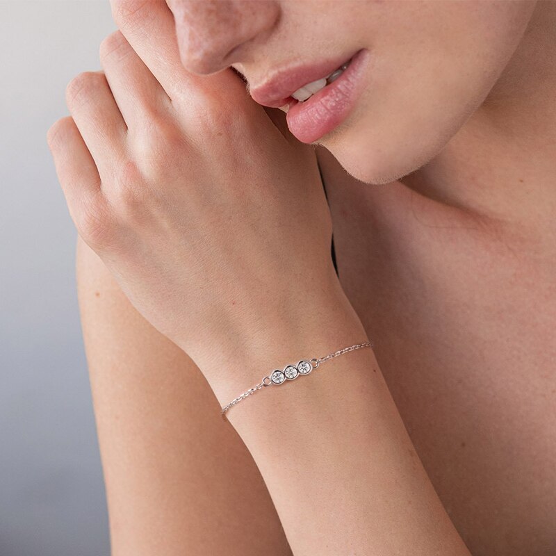 Sterling Silver Moissanite Diamond Bracelet Free Shipping NZ