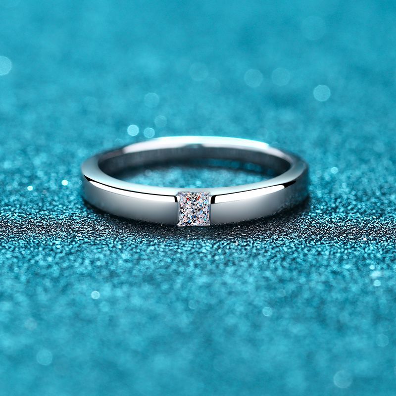 Princess Cut Moissanite Diamond Wedding Ring Men