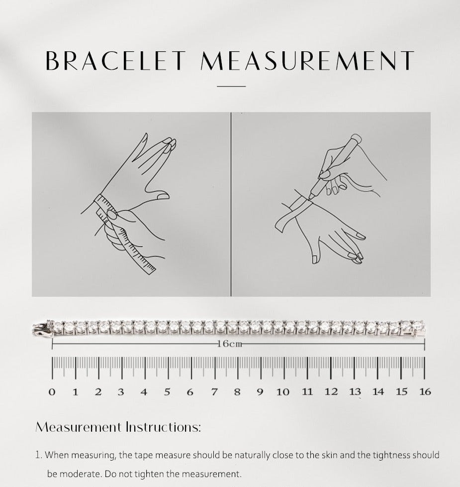 measuring for a tennis bracelet womens