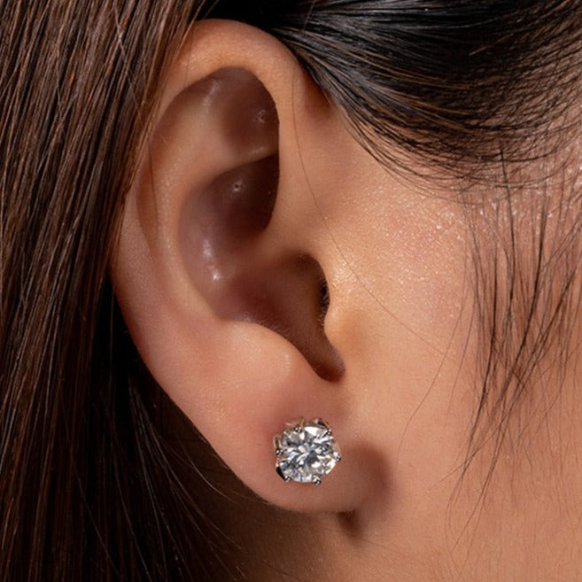 1ct Moissanite Diamond Stud Earrings US