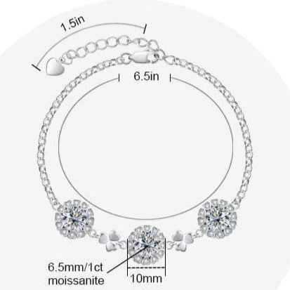 Moissanite Diamond Bracelet Free Shipping Australia