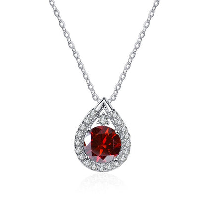 Holloway Jewellery UK Moissanite Diamond Pendant Sterling Silver Necklace