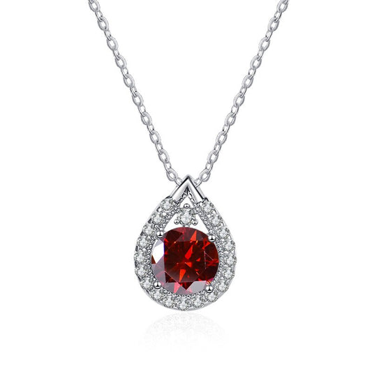 Holloway Jewellery UK Moissanite Diamond Pendant Sterling Silver Necklace