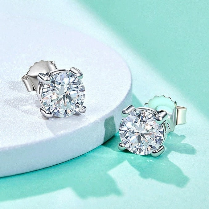 2 carat diamond earrings stud earrings Holloway Jewellery UK