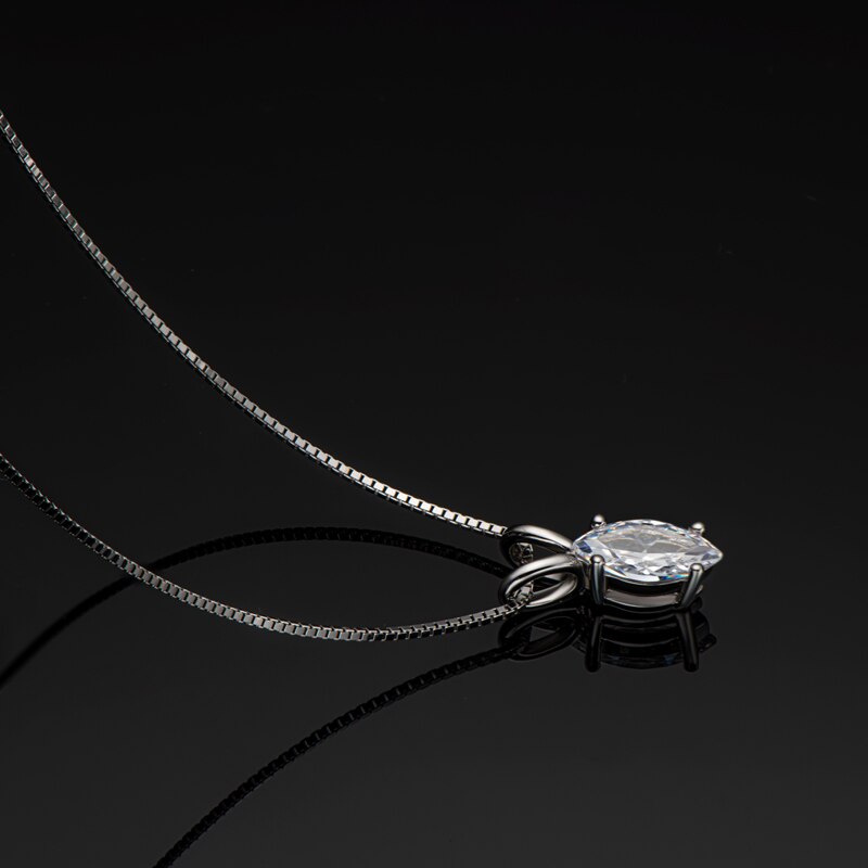 1 Carat Marquise Cut Moissanite Diamond Drop Pendant Necklace Free Shipping