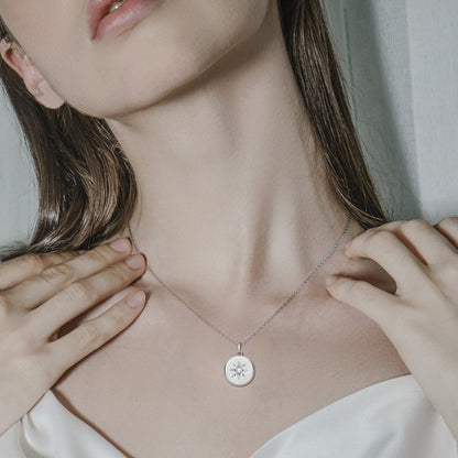 moissanite diamond necklace 14k white gold plated