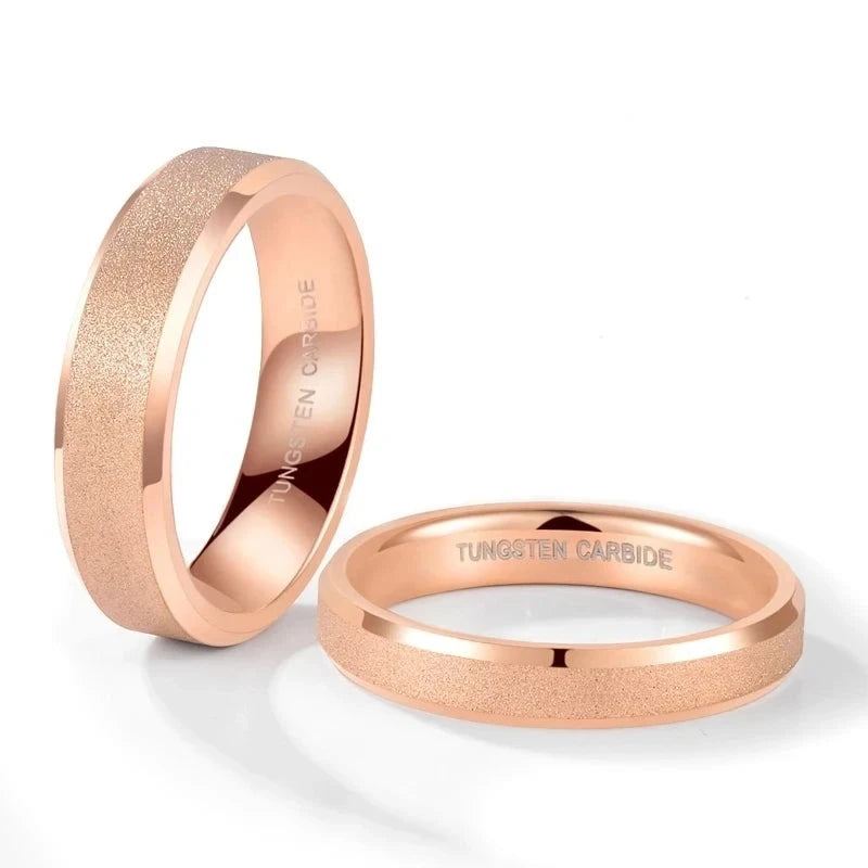 couples rings rose gold tungsten rings mens womens