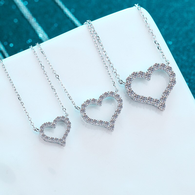 Heart Shaped Moissanite Diamond Necklace