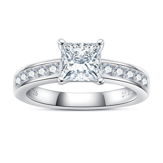 Moissanite Diamond Engagement Ring Set Free Shipping Canada
