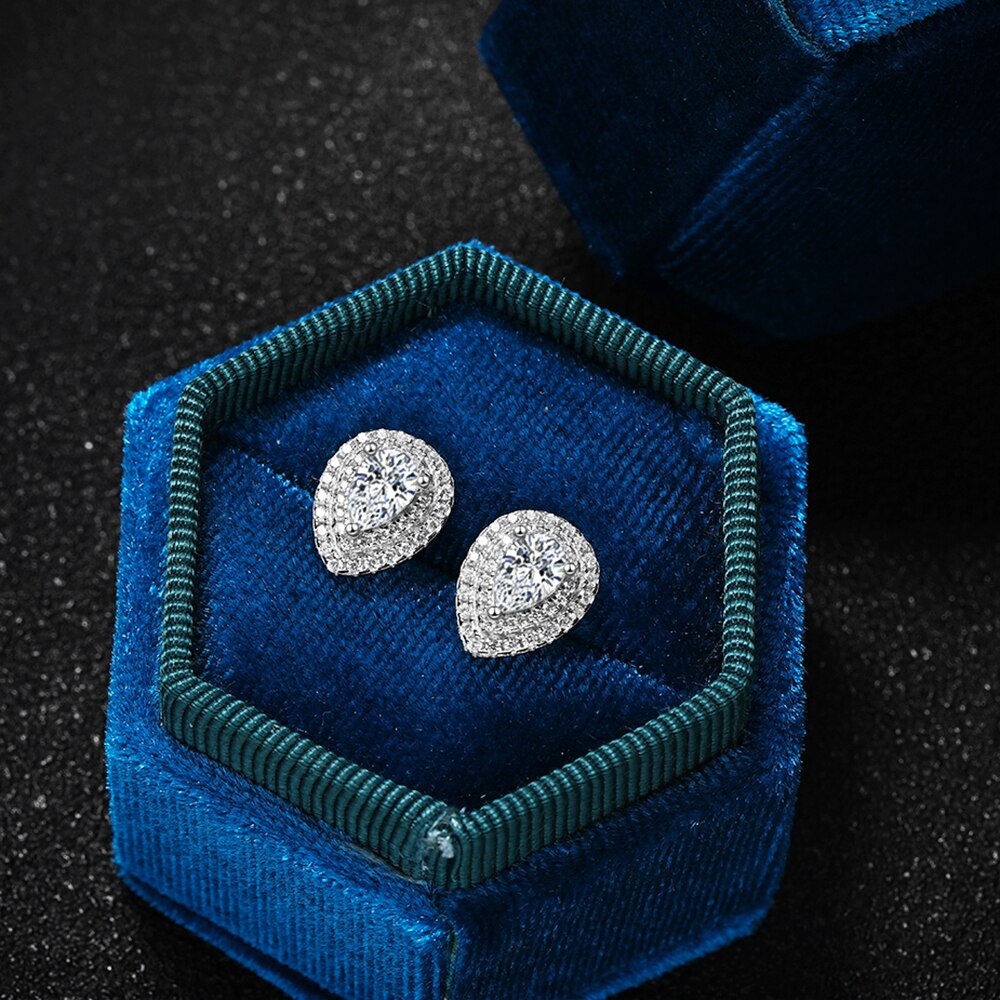 Moissanite Diamond Earrings Sterling Silver US