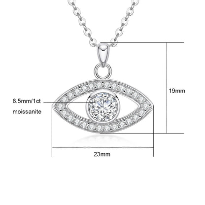 Moissanite Diamond Lucky Evil Eye Protection Necklace NZ