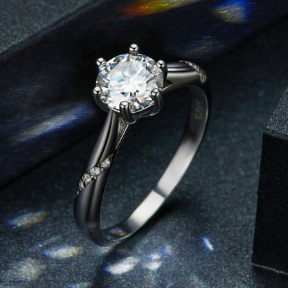 Holloway Jewellery Moissanite Diamond Solitaire Engagement Ring